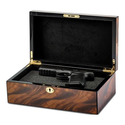 Tiger Wood Veneer Locking Collector Box – view 2