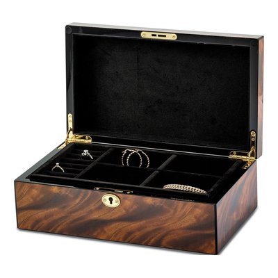 Tiger Wood Veneer Locking Collector Box – view 4
