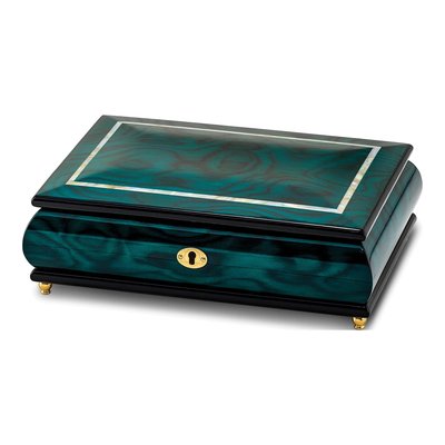 Green Walnut Burl Music Box