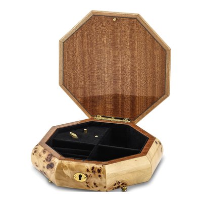 Walnut Burl Wood Locking Music Box – view 2