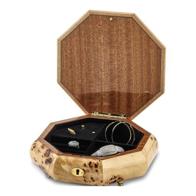 Walnut Burl Wood Locking Music Box – view 3