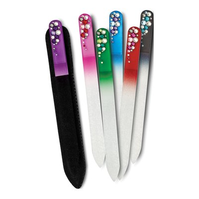Set of 12 Crystal Design Long Glass Nail Files – view 4