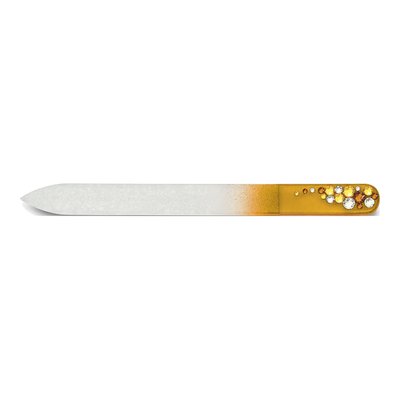 Set of 12 Orange Crystal Glass Nail Files – view 3