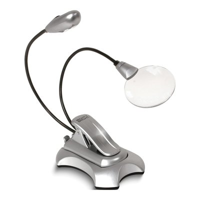 LED Craft Light & 2X Magnifier with Clip-On Base