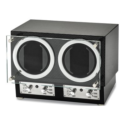 Carbon Fiber Finish Dual Watch Winder – view 2
