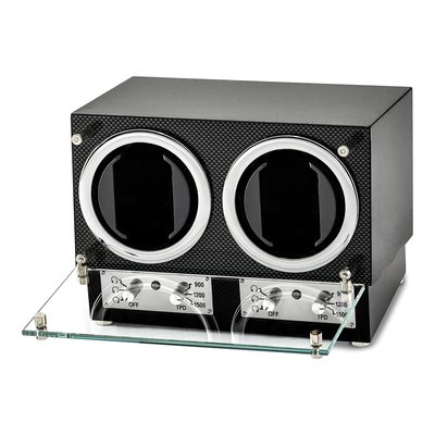 Carbon Fiber Finish Dual Watch Winder – view 4