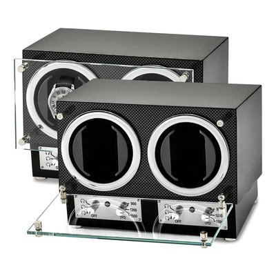 Carbon Fiber Finish Dual Watch Winder – view 5