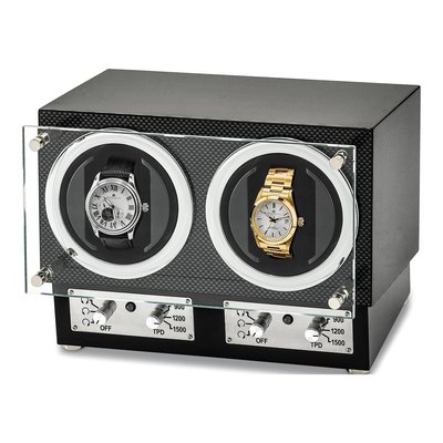 Carbon Fiber Finish Dual Watch Winder