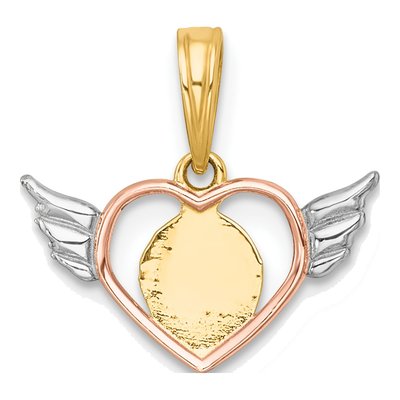 14K Yellow Gold Heart Pendant – view 4