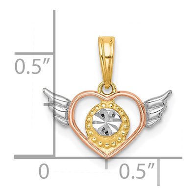 14K Yellow Gold Heart Pendant – view 5