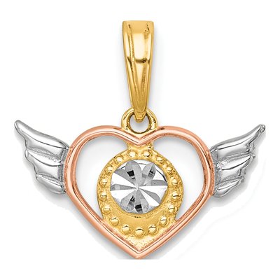 14K Yellow Gold Heart Pendant