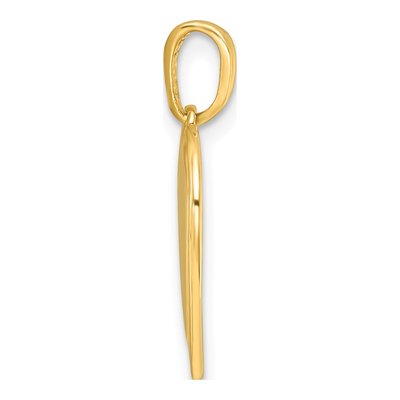 14K Yellow Gold Enamel Eye Heart Pendant – view 3