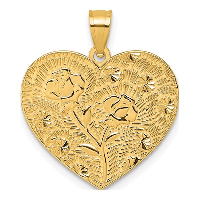14K Yellow Gold Heart Mother's Love Pendant – view 4
