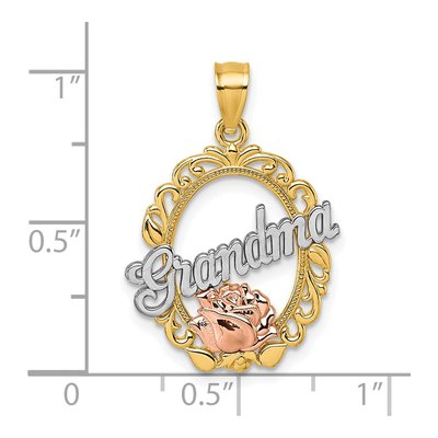 14K Yellow Gold Grandma Oval Pendant – view 5