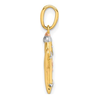 14K Yellow Gold Gingerbread Man Pendant – view 3