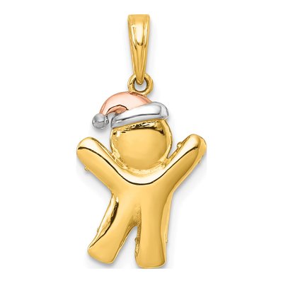 14K Yellow Gold Gingerbread Man Pendant – view 4