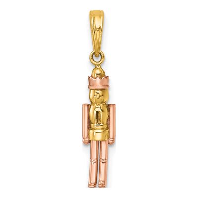 14K Yellow Gold Nut Cracker Pendant