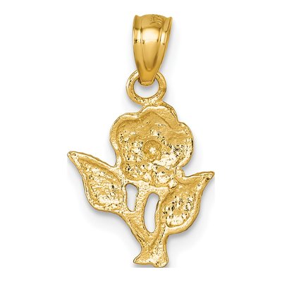 14K Yellow Gold Diamond-Cut Pendant – view 4
