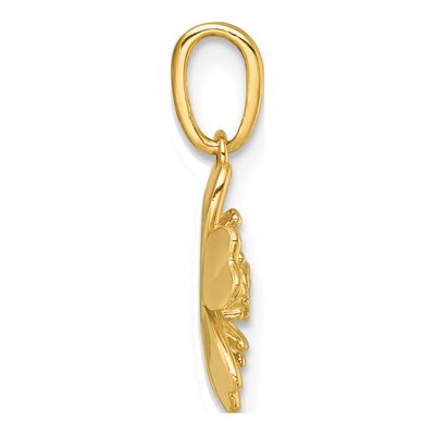 14K Yellow Gold Blooming Flower Charm – view 3