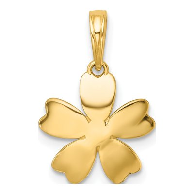 14K Yellow Gold Blooming Flower Charm – view 4