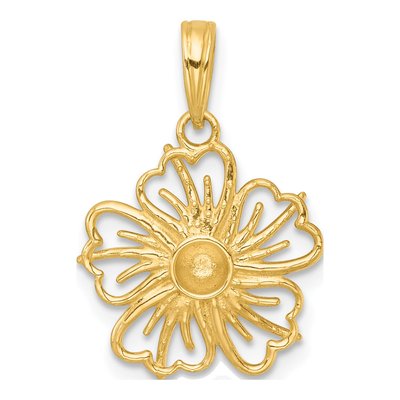 14K Yellow Gold Flower Charm – view 4