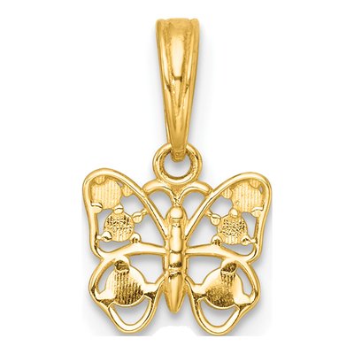 14K Yellow Gold Butterfly Charm – view 4