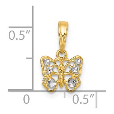 14K Yellow Gold Butterfly Charm – view 5