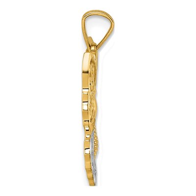 14K Yellow Gold Filigree Butterfly Pendant – view 3