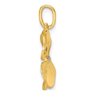 14K Yellow Gold 4-Leaf Clover Pendant – view 3