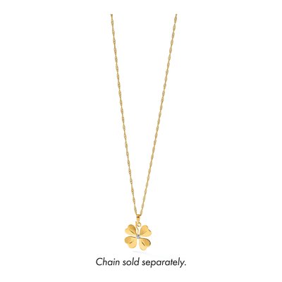 14K Yellow Gold 4-Leaf Clover Pendant – view 6