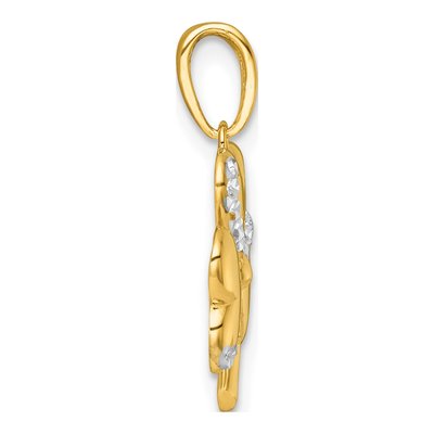 14K Yellow Gold Clover Pendant – view 3