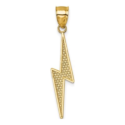 14K Yellow Gold Lightning Bolt Pendant – view 4