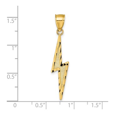 14K Yellow Gold Lightning Bolt Pendant – view 5
