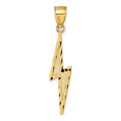 14K Yellow Gold Lightning Bolt Pendant