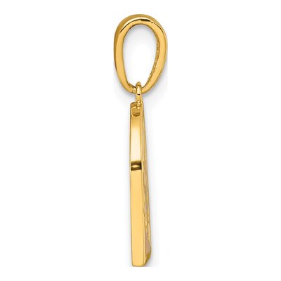 14K Yellow Gold Sunset Moon Enamel Pendant – view 3
