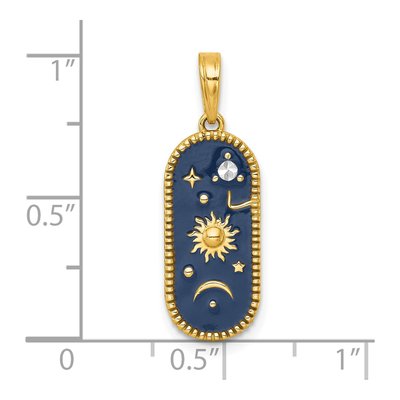 14K Yellow Gold Sun Moon Stars Charm – view 5