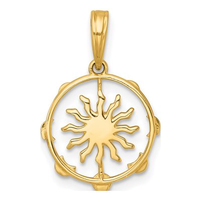 14K Yellow Gold Sun Moon Cycle Charm – view 4