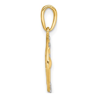 14K Yellow Gold Sun Solar System Orbit Charm – view 3