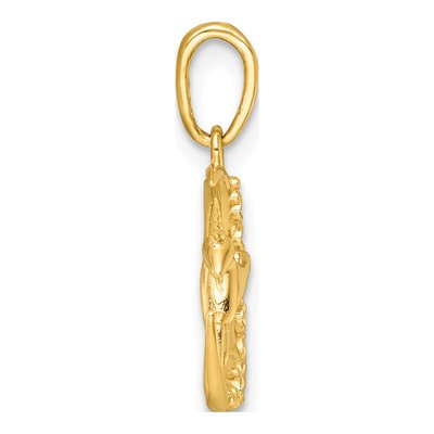 14K Yellow Gold Unicorn Moon Pendant – view 3