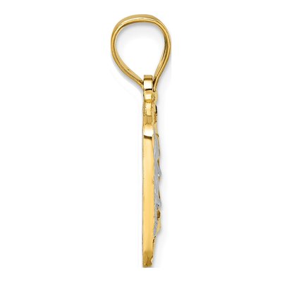 14K Yellow Gold Diamond-Cut $ Bill Pendant – view 3