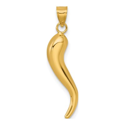 14K Yellow Gold Horn Pendant – view 4