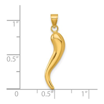 14K Yellow Gold Horn Pendant – view 5