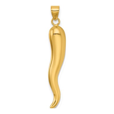 14K Yellow Gold Horn Pendant – view 4