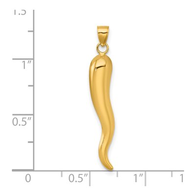 14K Yellow Gold Horn Pendant – view 5