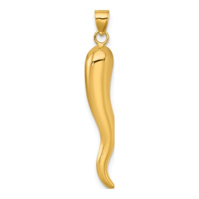 14K Yellow Gold Horn Pendant