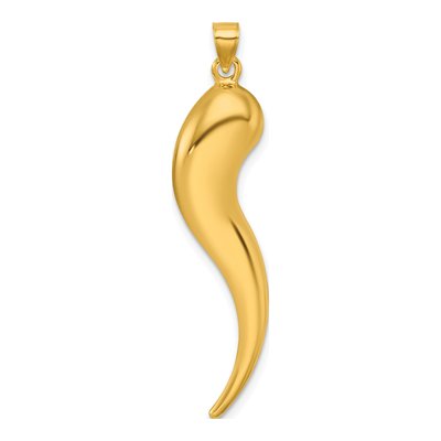 14K Yellow Gold Horn Pendant – view 4