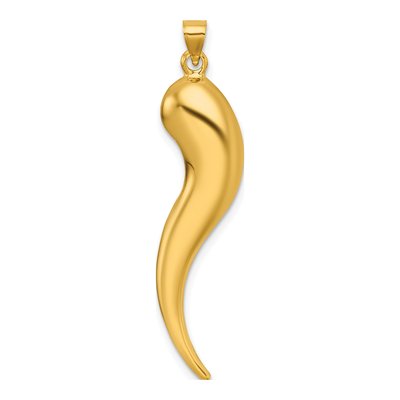 14K Yellow Gold Horn Pendant