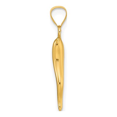 14K Yellow Gold Horn Pendant – view 3