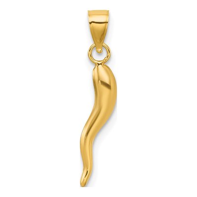 14K Yellow Gold Horn Pendant – view 4