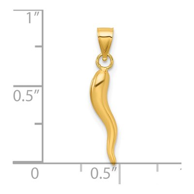 14K Yellow Gold Horn Pendant – view 5